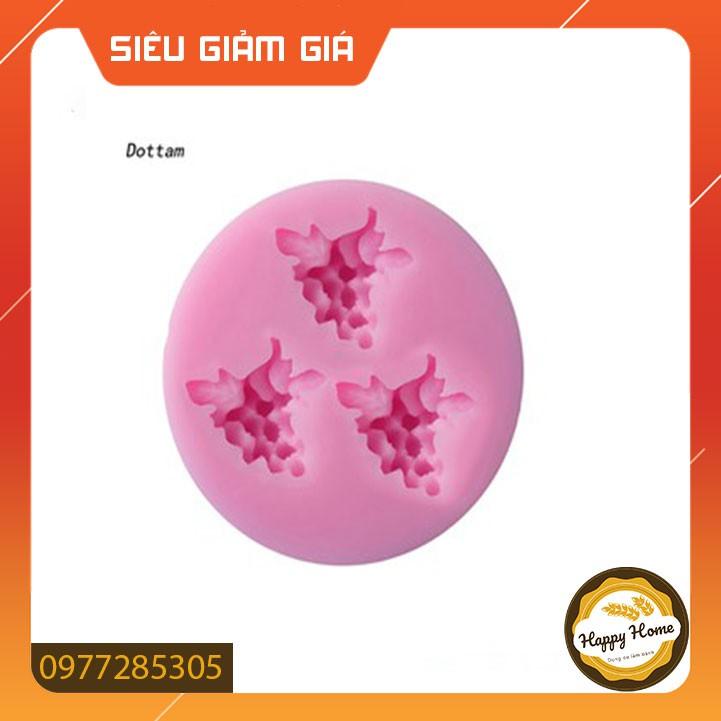 Khuôn silicon 3D 3 chùm nho nhỏ tạo hình rau câu, trang trí bánh kem