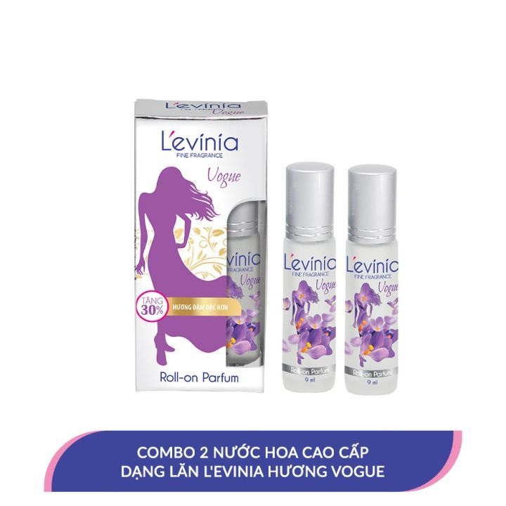 Combo 2 Nước Hoa Cao Cấp Dạng Lăn L'evinia Hương Vogue 9ml