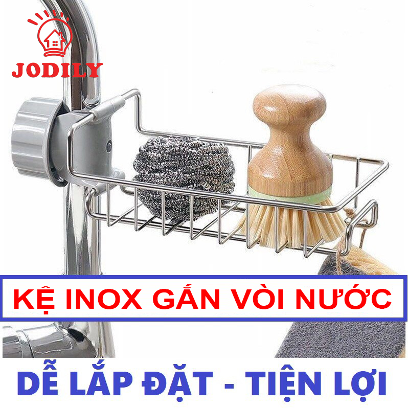  Kệ, Giá Inox Gắn Vòi Nước Đựng Nước Rửa Chén Và Bối Rửa Chén Jodily