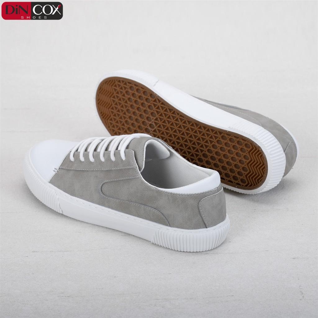 Giày Sneaker Da Nam DINCOX D07 Tinh Tế Hiện Đại Grey/White