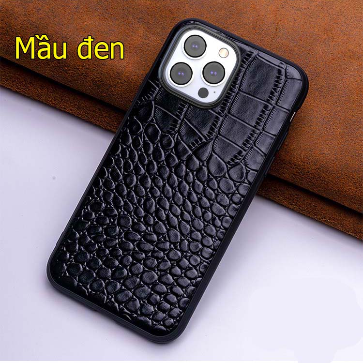 Ốp lưng da cho iPhone 14 pro max vân cá sấu sang trọng