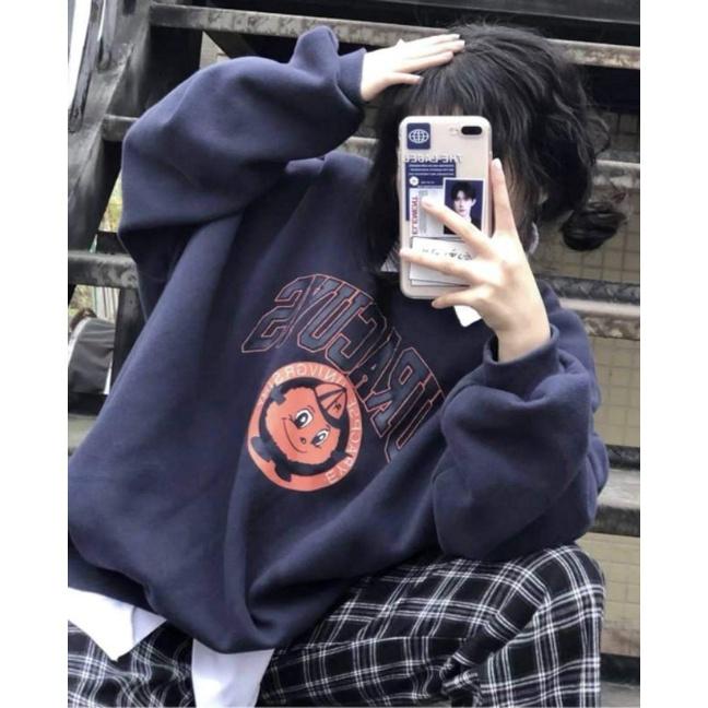 Áo swt nỉ cổ tròn cotton tay bồng ------- ÁO NỈ CỔ TRÒN SYRACUYS