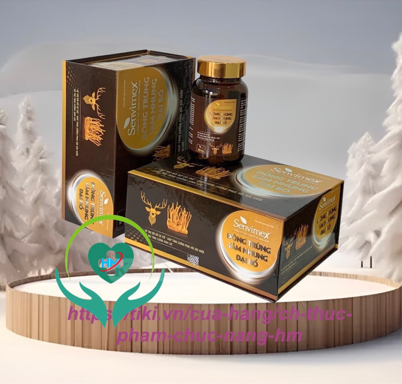 Senvimex ĐÔNG TRÙNG SÂM NHUNG ĐẠI BỔ Hộp 30 viên - Bổ thận, tráng dương, tăng cường sinh lực, Lisse
