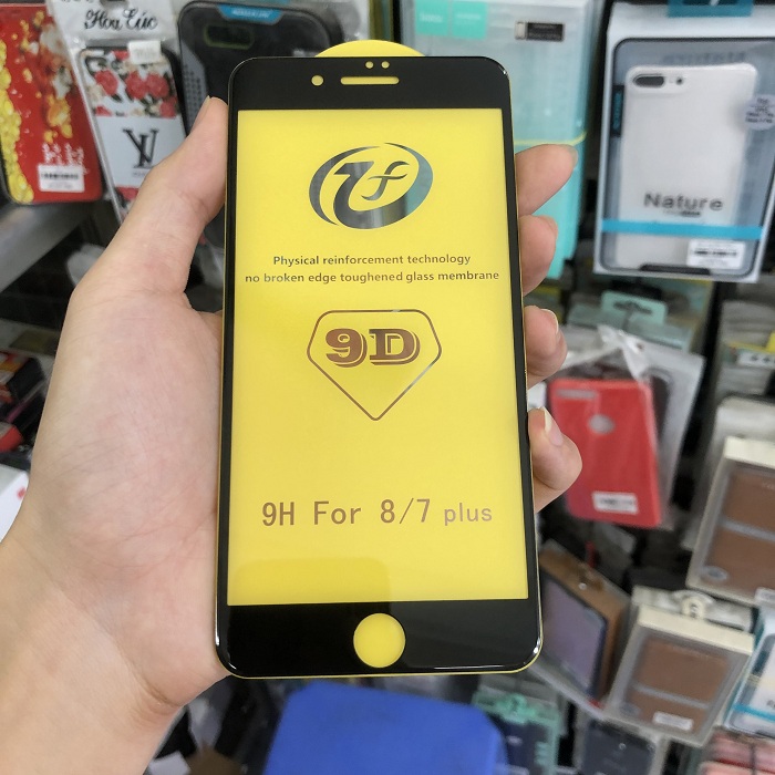 Tấm dán kính cường lực full màn hình 9D dành cho iPhone 7 plus