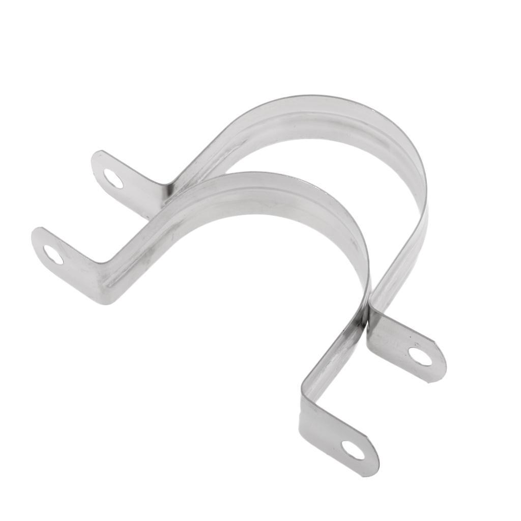 3-4pack 2 Pieces Pipe Tube Conduit Stainless Steel Hanger U Strap Clamps Clip