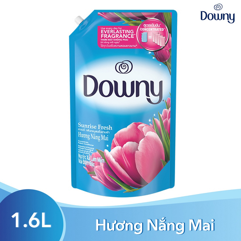 Nước Xả Vải Downy Hương Nắng Mai Túi 1.6L