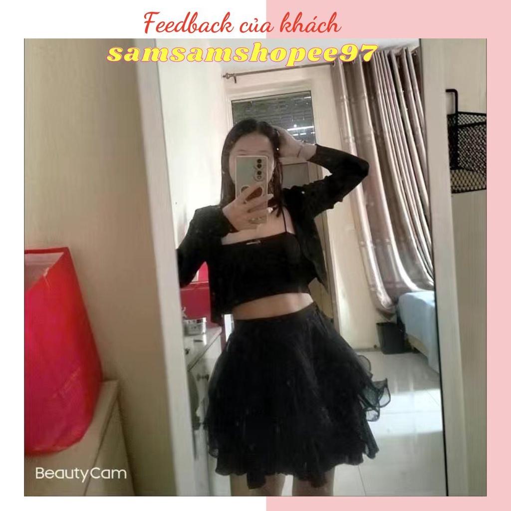 Set 3 món áo và chân váy nữ sinh phong cách quyến rũ