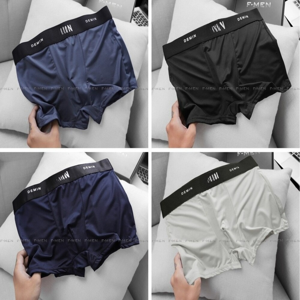 Combo 4 quần lót nam, quần boxer chất thun lạnh kháng khuẩn co giãn 4 chiều phong cách nam tính - ARES SHOP