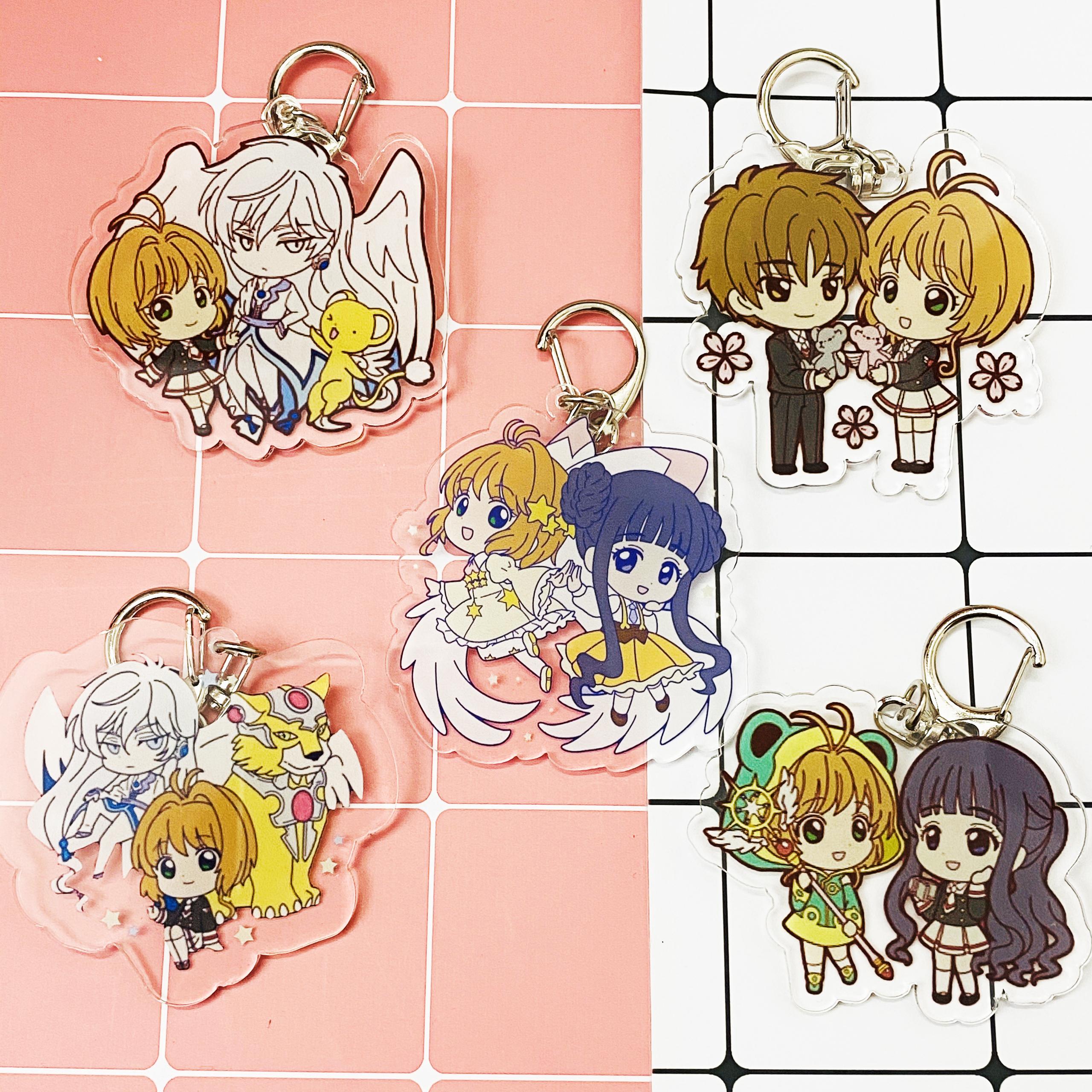 ( Mica trong acrylic ) Móc khóa Cardcaptor Sakura Thủ lĩnh thẻ bài ver couple cute chibi anime