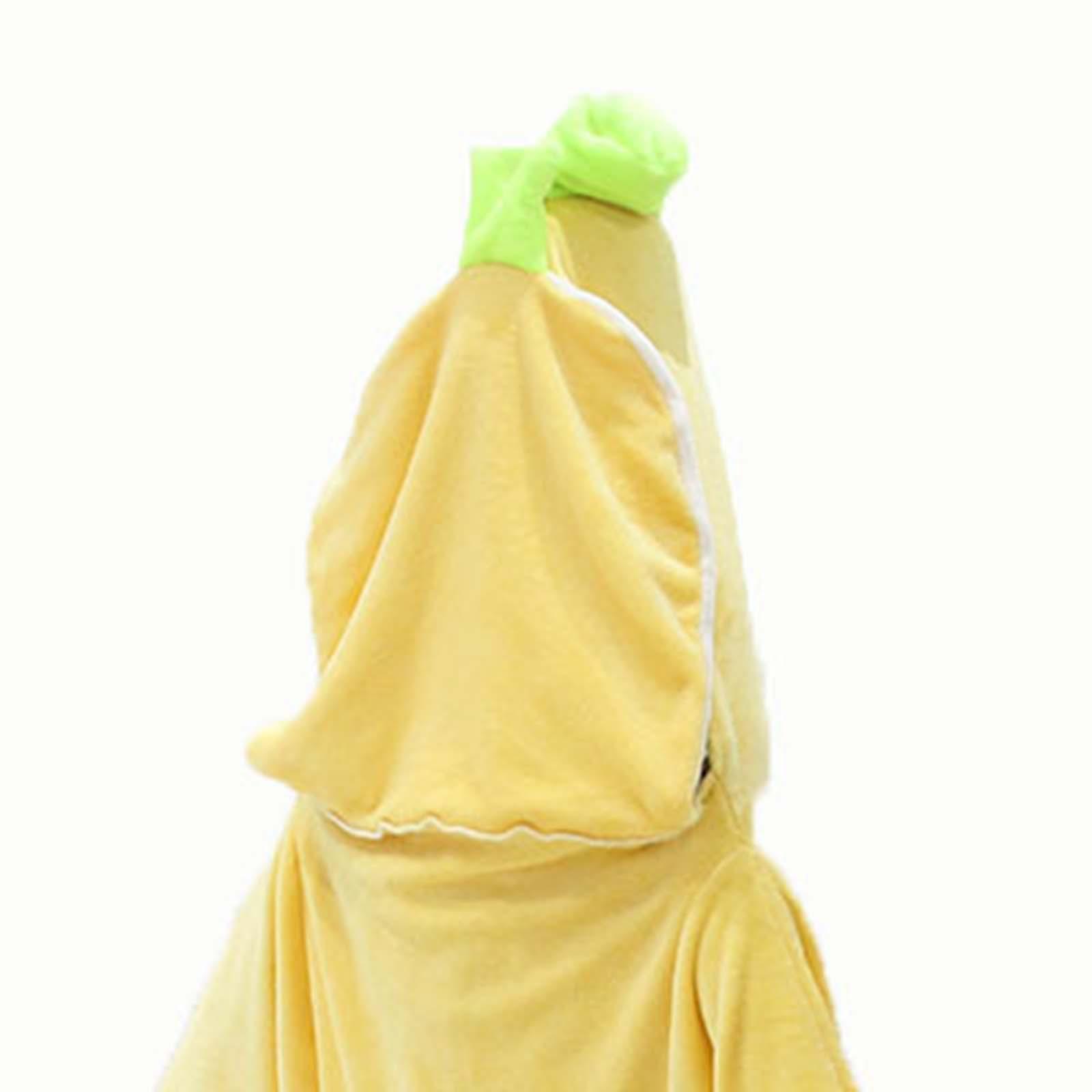 Wearable Banana Blanket Hooded Blanket Jumpsuit Halloween Fruit Sleeping Bag