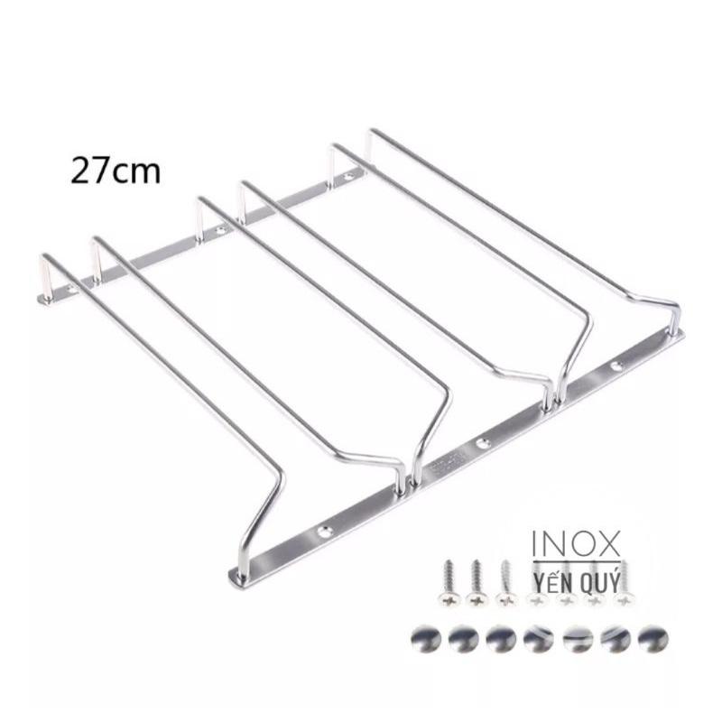 Sus304 giá treo ly 3 hàng inox sâu 27cm 30cm và 40cm