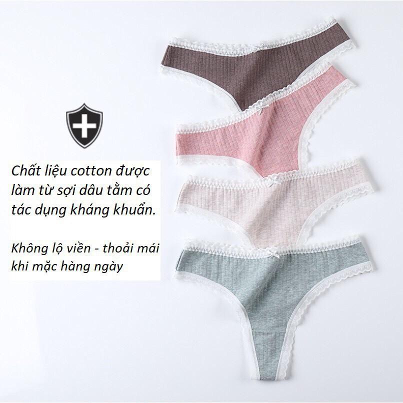 Quần Lọt Khe Cotton Viền Ren ( Mã SP B6610