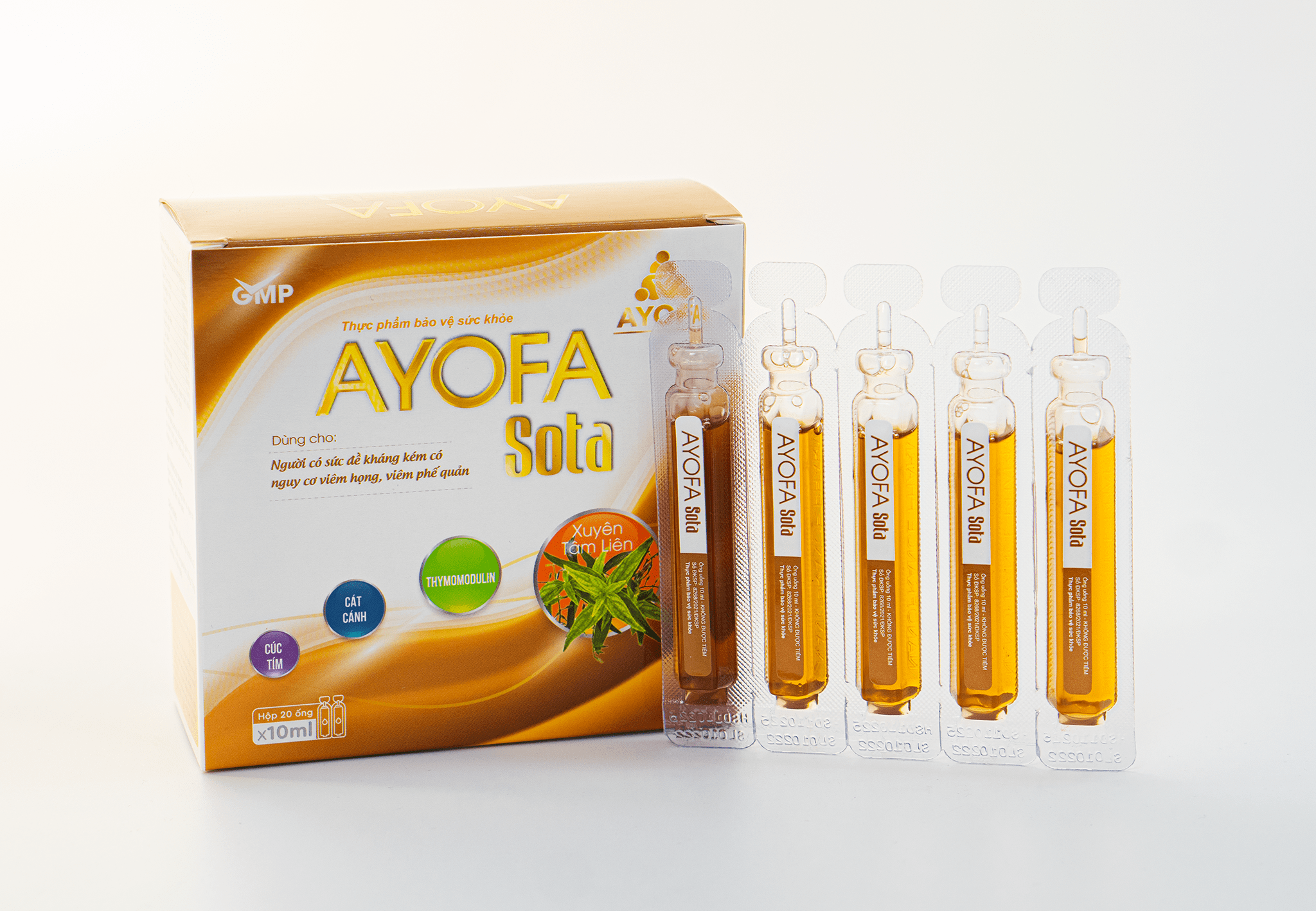 1 vỉ 5 ống 10ml Ayofa Sota bảo vệ hô hấp