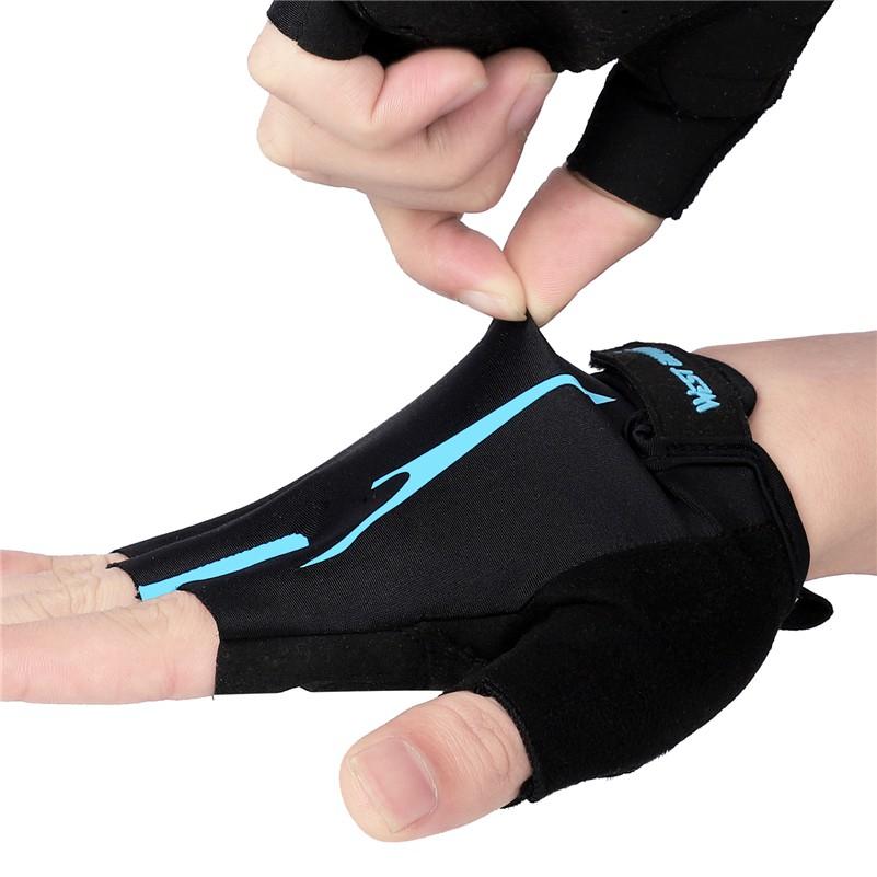 Găng Tay WEST BIKING Hở Ngón Cho Người Đi Xe Đạp Có Miếng Đệm Gel Chống Sốc Sử Dụng Được Cho Cả Nam Và Nữ