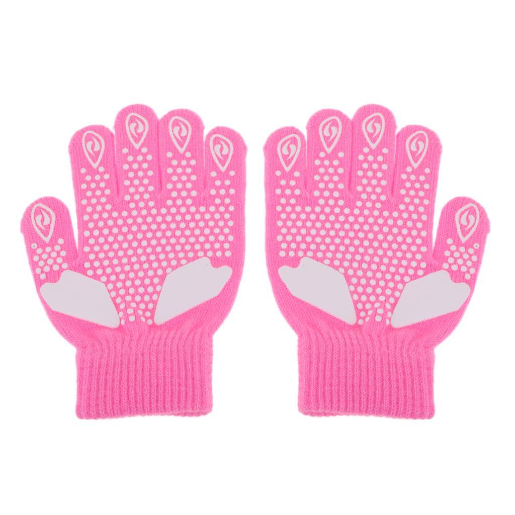 2x Anti-Slip Padded Winter Stretchy Gloves Glove for Age Above 12 Kids