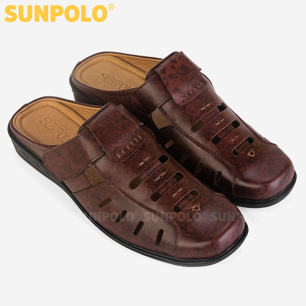 Giày Sục Sapo Nam Da Bò Cao Cấp SUNPOLO SPO006