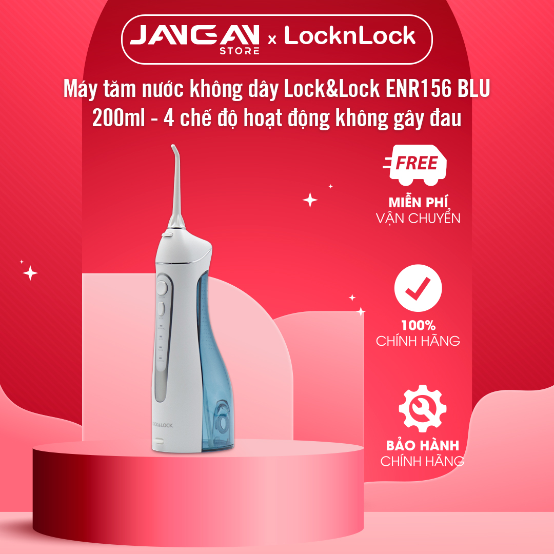 Máy tăm nước không dây LocknLock ENR156BLU - Hàng Chính Hãng