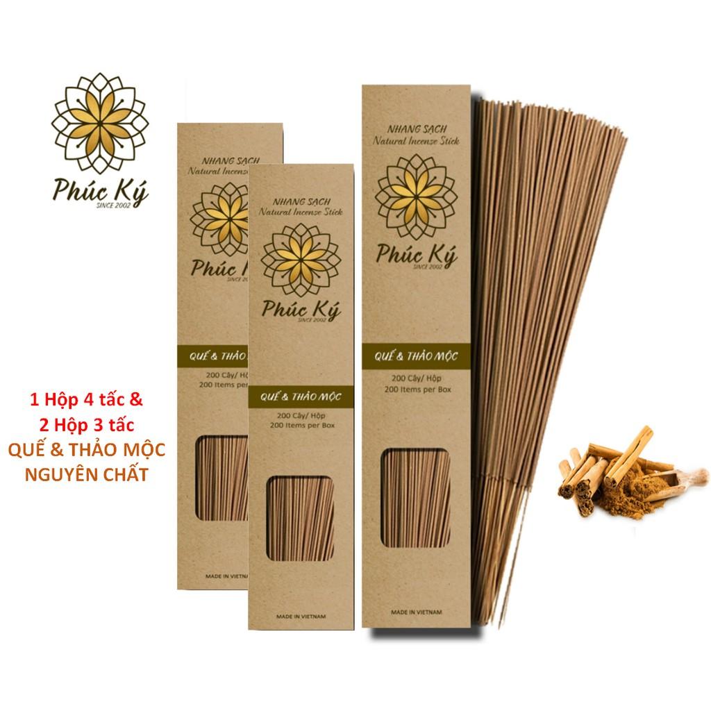 COMBO 3 hộp _ 600 cây Nhang Sạch QUẾ & THẢO MỘC