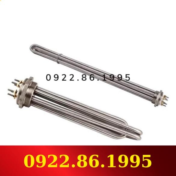 Điện trở nhiệt, Điện trở đun dầu, Điện trở đun nước cục ren inox 304 phi 48 chiều dài 40cm công suất 15KW