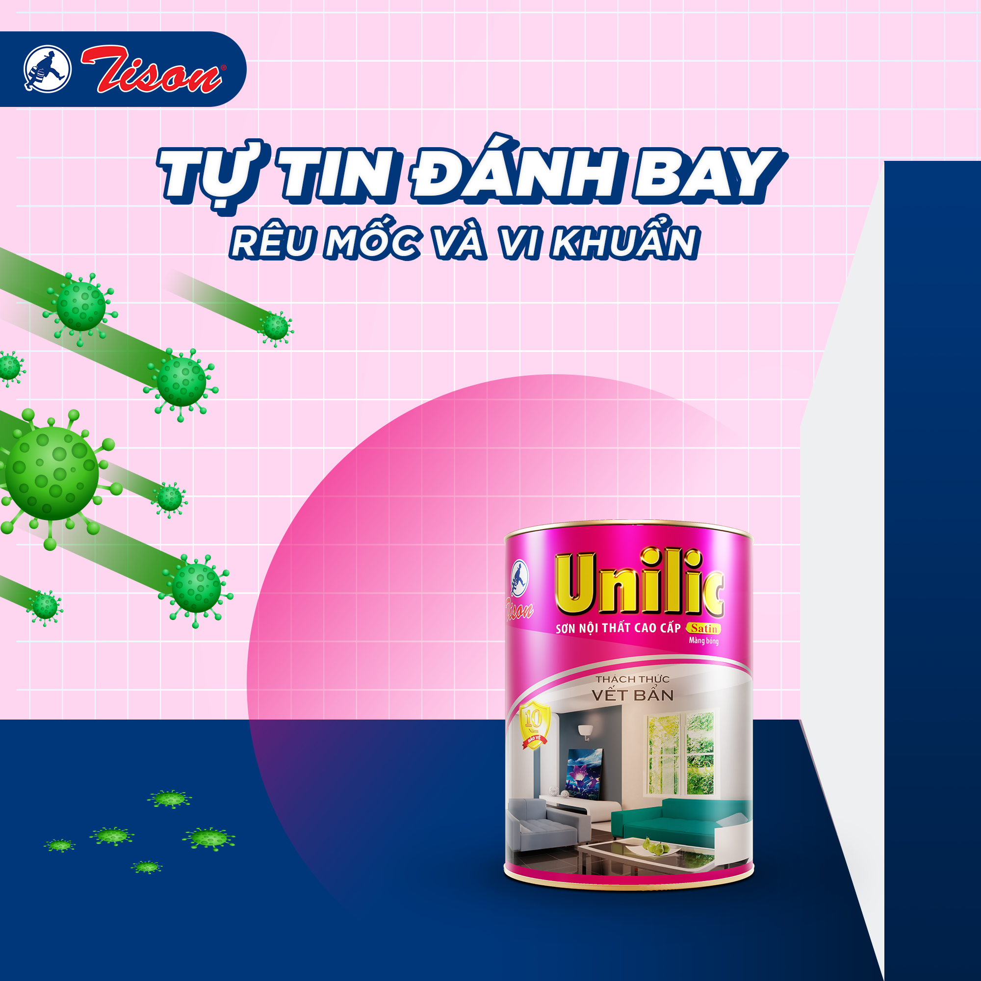 Sơn nội thất cao cấp Unilic Satin