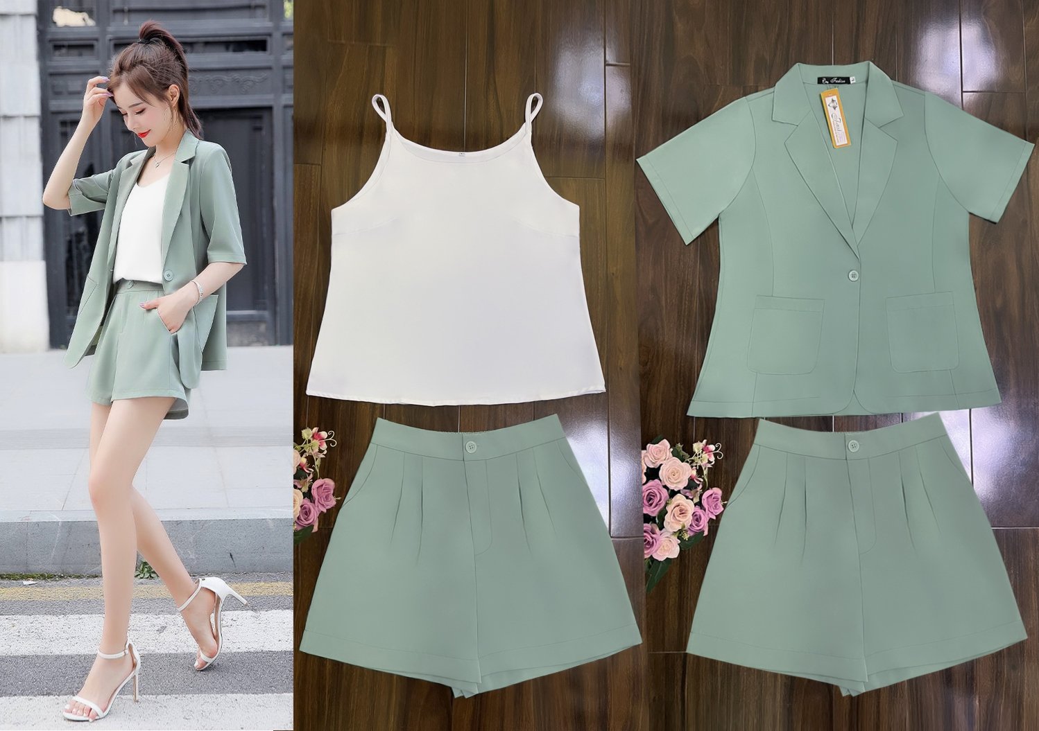 SÉT BỘ VEST KÈM QUẦN SHORT CAO CẤP