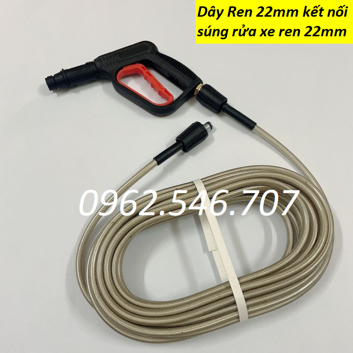 Bộ 10m,15m,20m,30m dây rửa xe và súng xịt (bộ như hình) - súng rửa xe áp lực cao, dây xịt rửa xe áp lực cao