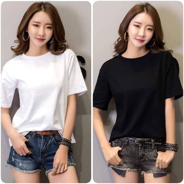 Áo thun nữ tay lỡ chất cotton cực dày đẹp