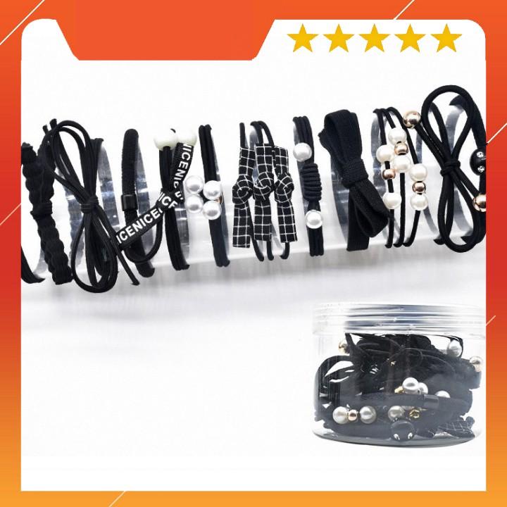 Dây dây thun cột tóc đơn giản phong cách Hàn Quốc