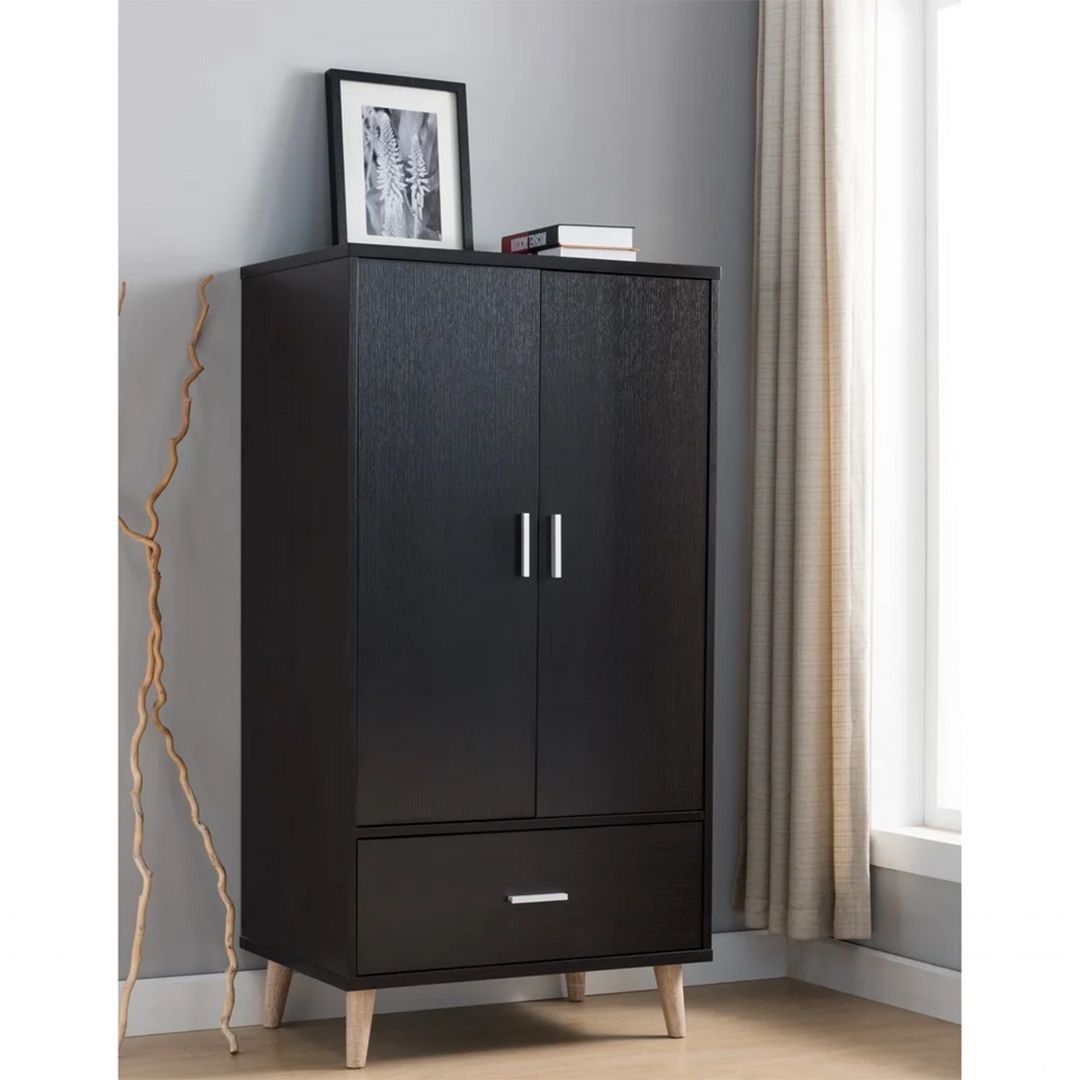 Tủ quần áo gỗ hiện đại SMLIFE Canara | Gỗ MDF dày 17mm chống ẩm | D80xR55xC155cm