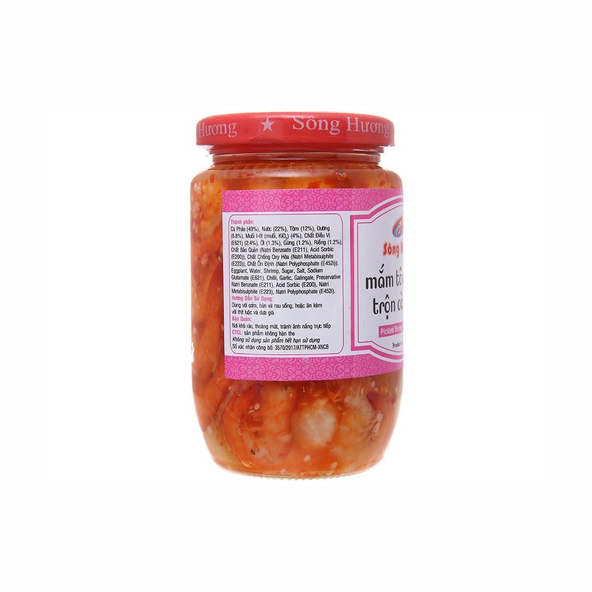Combo 1 Hũ Mắm Tôm Chua Trộn Cà Pháo 430g + 1 Hũ Mắm Tôm Chua Trộn Đu Đủ 430g Sông Hương Foods