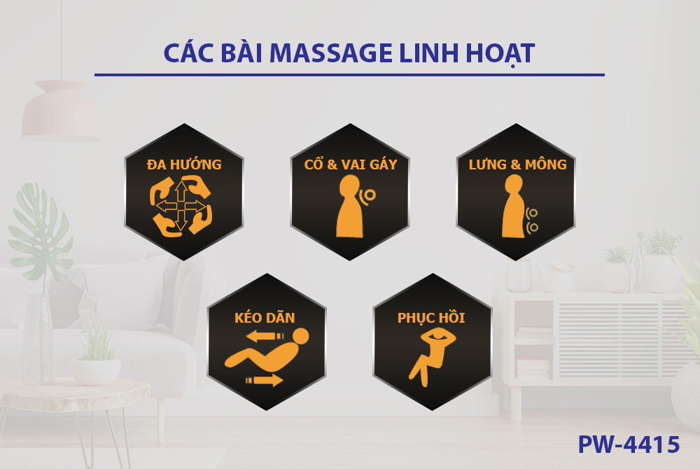 Ghế massage toàn thân Panworld PW-4415 - Hàng chính hãng