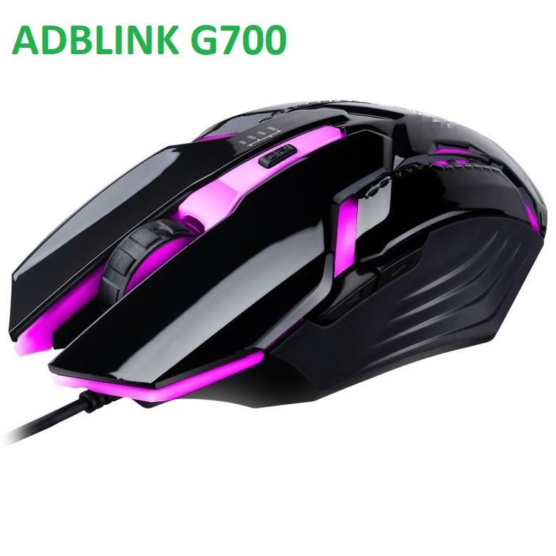 Chuột Quang Chơi Game Có Dây G700 ADBLink Đèn Led Đổi Màu - Hàng Chính Hãng