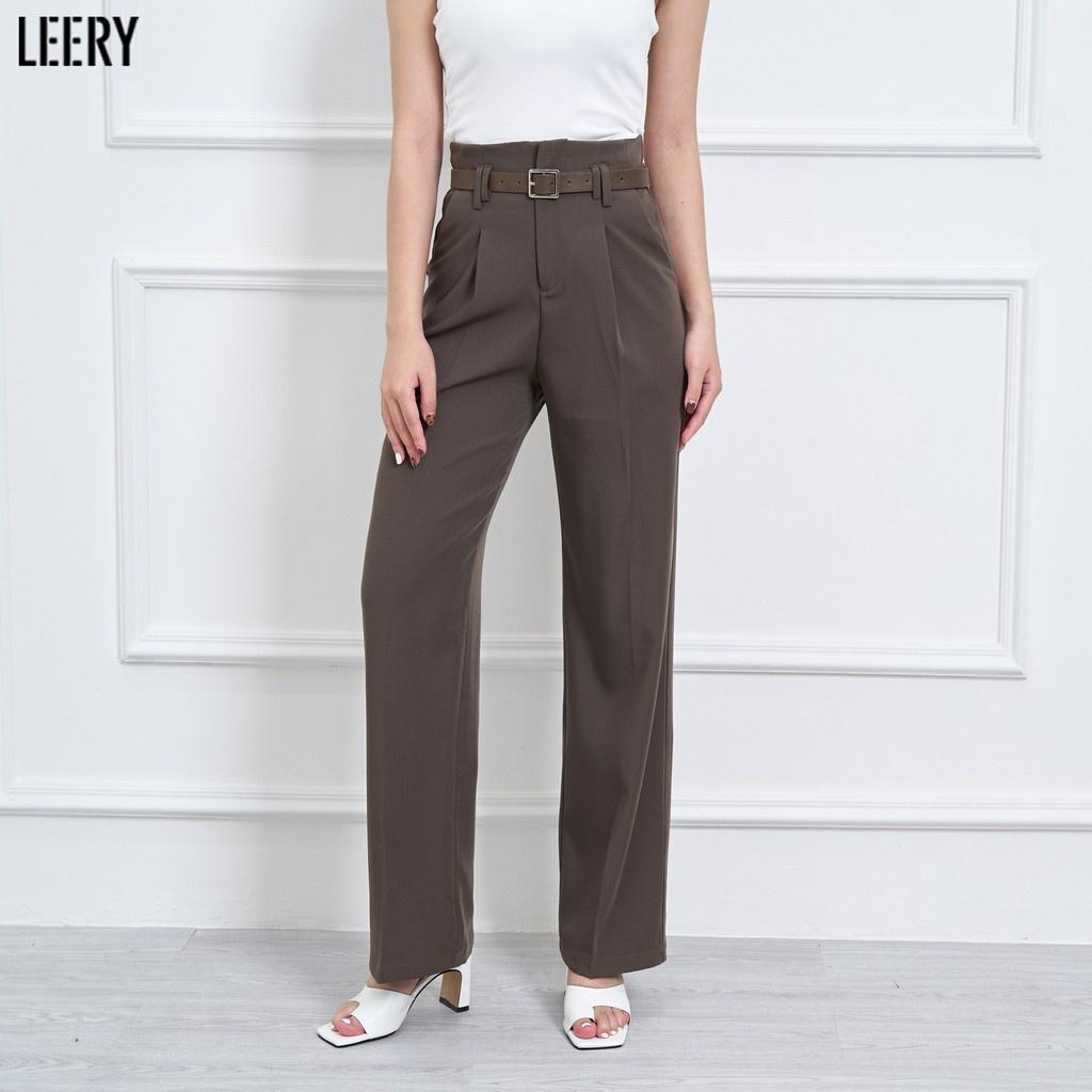 Quần suông nữ lưng cao dáng đẹp quần công sở tự thiết kế QS-02 LEERY