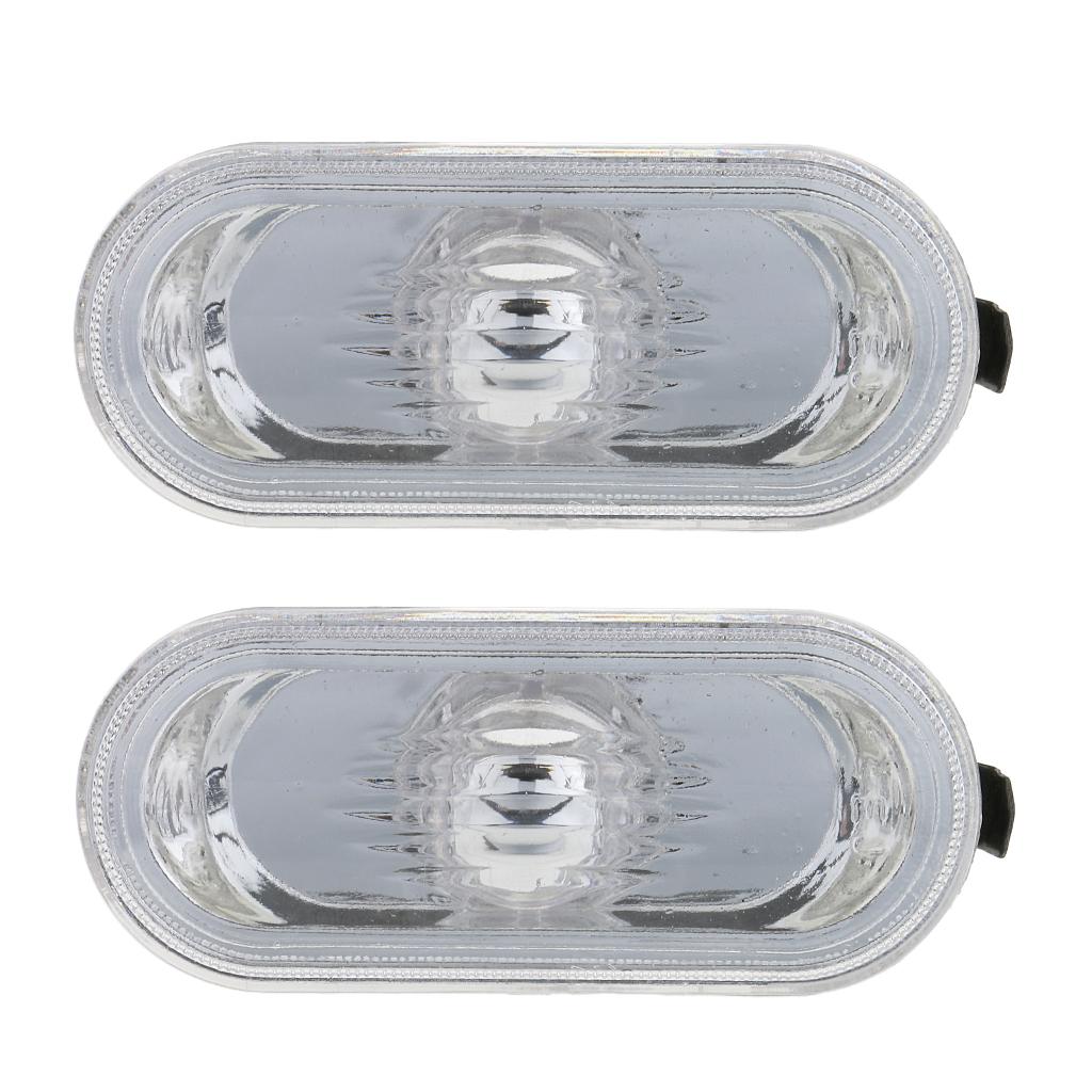 Pair LED Side Marker Lights For Volkswagen MK4 Golf Jetta Bora B5 Passat