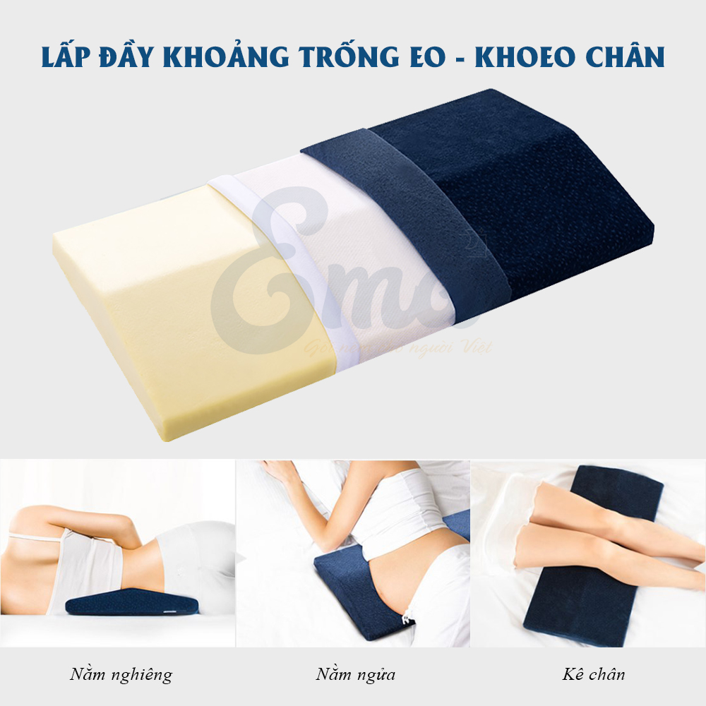 Đệm thắt lưng tam giác Ema thế hệ 2 - Rộng hơn - Thoải mái xoay trở - Dành cho người thoát vị thắt lưng, bà bầu, người cao tuổi