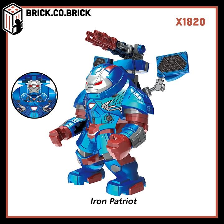 Mô Hình Đồ Chơi Lắp Ráp Bigfig Iron Patriot Siêu Sắc Nét Siêu Anh Hùng X1820