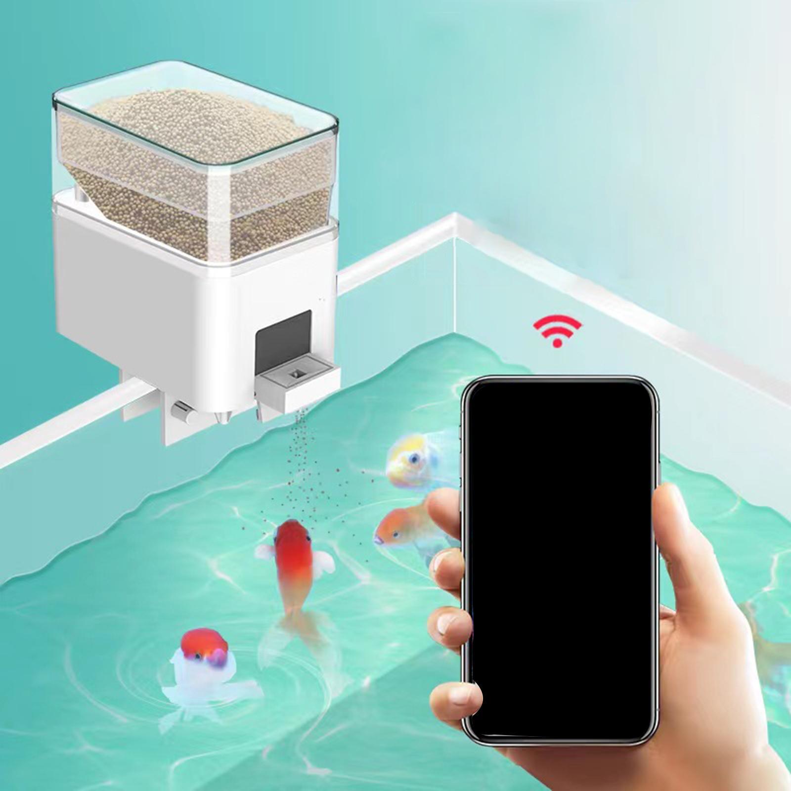 Smart Automatic Fish Feeder Pond App Control Dispenser Moistureproof Goldfish Turtle Auto Food Feeding for Outdoor Travel Holiday