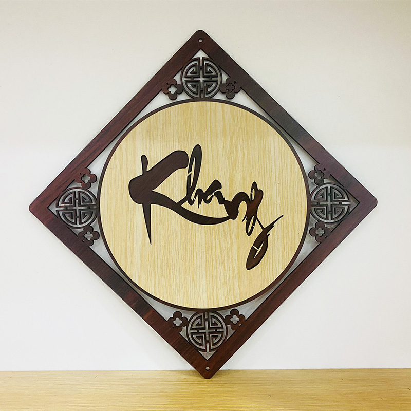 Chữ Khang Thư Pháp - Bảng Gỗ Decor - Trang Trí Nhà Cửa - Tết