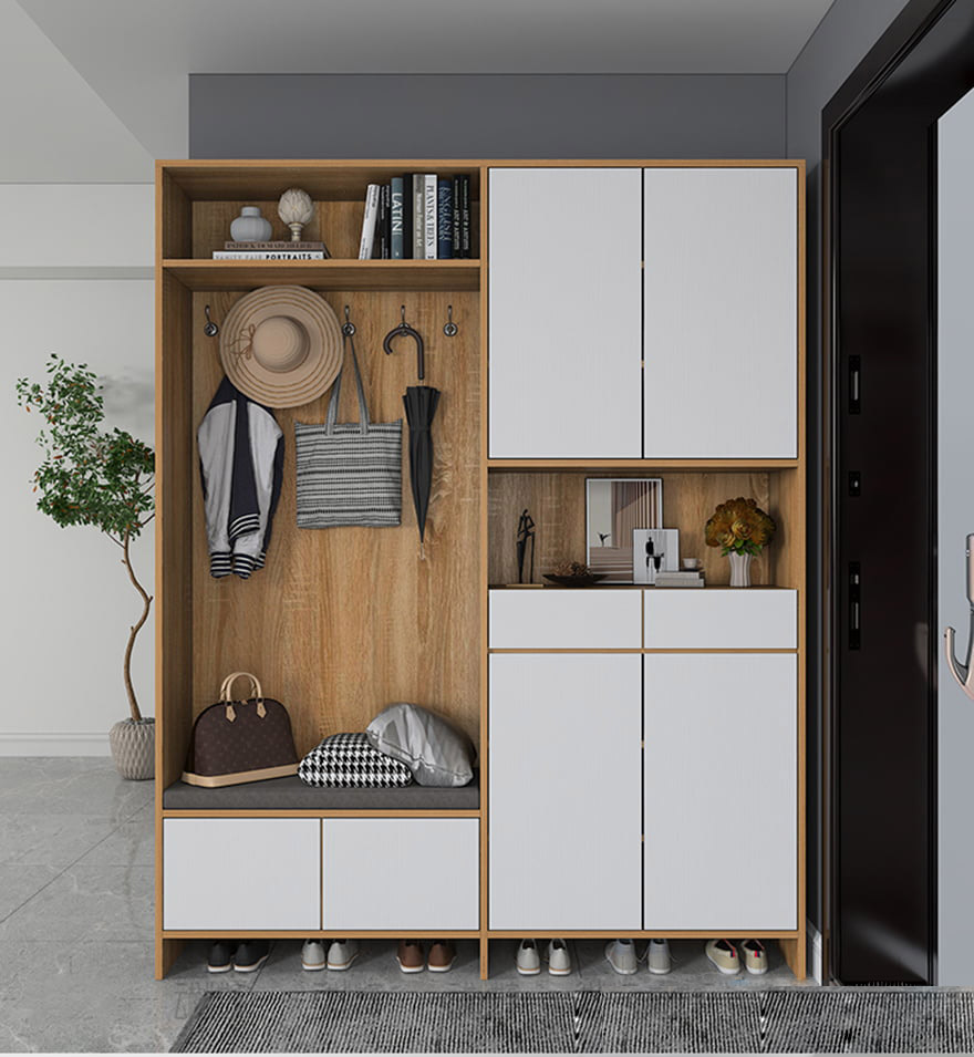 Tủ đựng giày hiện đại bằng gỗ MDF lõi xanh