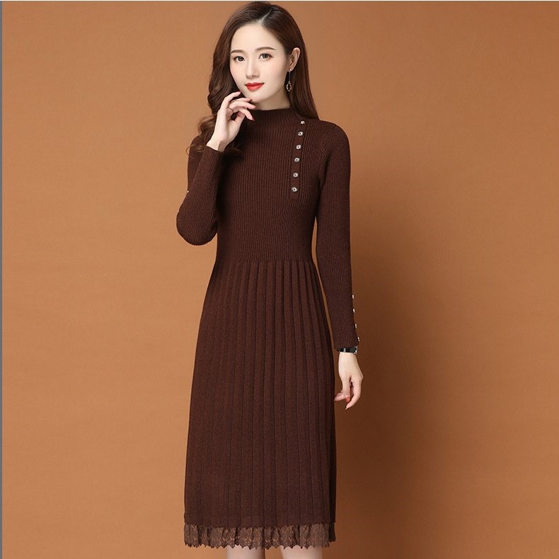 Đầm len nữ mẫu mới sang chảnh dự tiệc A73