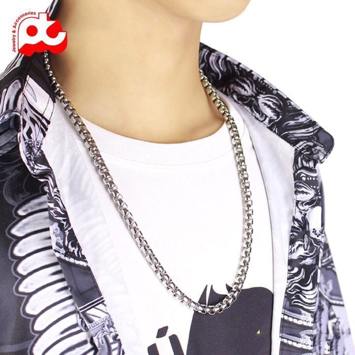 Dây chuyền nam titan cao cấp rẻ titan thép không gỉ bông dừa khít trangsucpt kích cỡ 7mm PTDCNA191