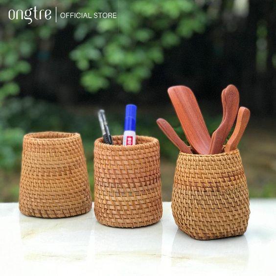 Khay mây Guột ONGTRE hình Tròn, Chữ Nhật đựng đồ ăn,trà bánh decor, chụp ảnh