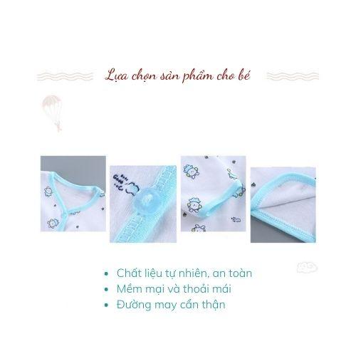 Set sơ sinh 5 chi tiết cơ bản cho bé trai và bé gái sơ sinh size từ 0 - 3 tháng