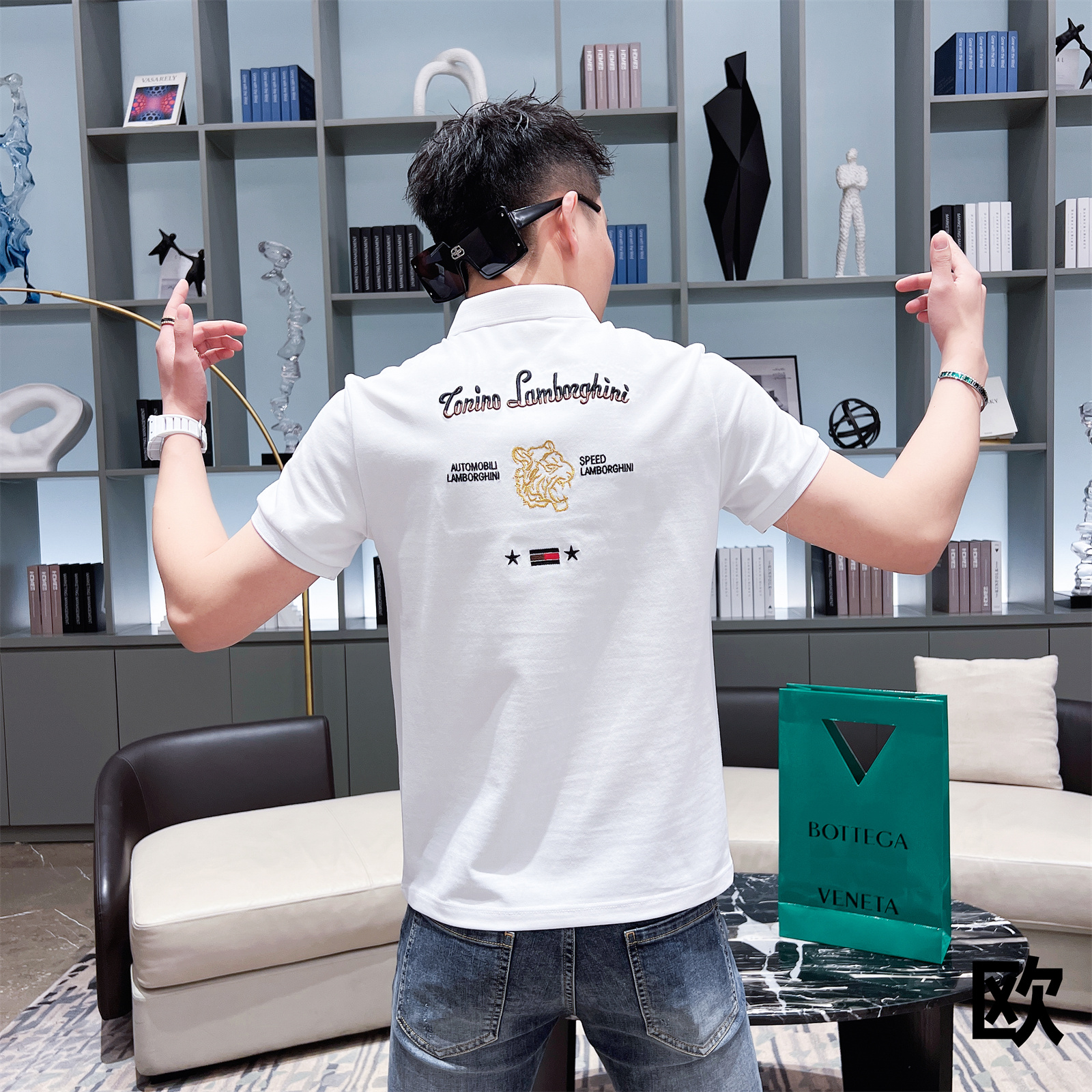 Áo thun nam polo ngắn tay có cổ cao cấp TC với thiết kế logo thêu trước ngực và phía sau phong cách trẻ trung, năng dộng, lịch lãm, hợp thời trang-8032