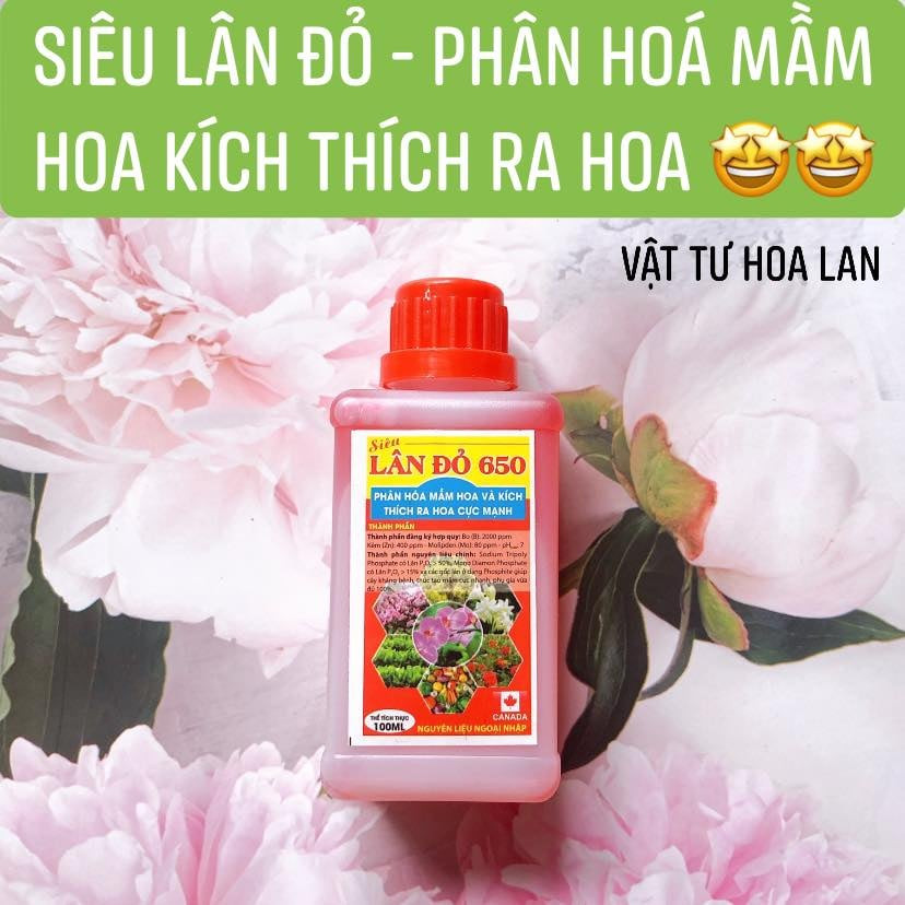PHÂN BÓN LÁ SIÊU LÂN ĐỎ ĐẬM ĐẶC 650 - 100ml