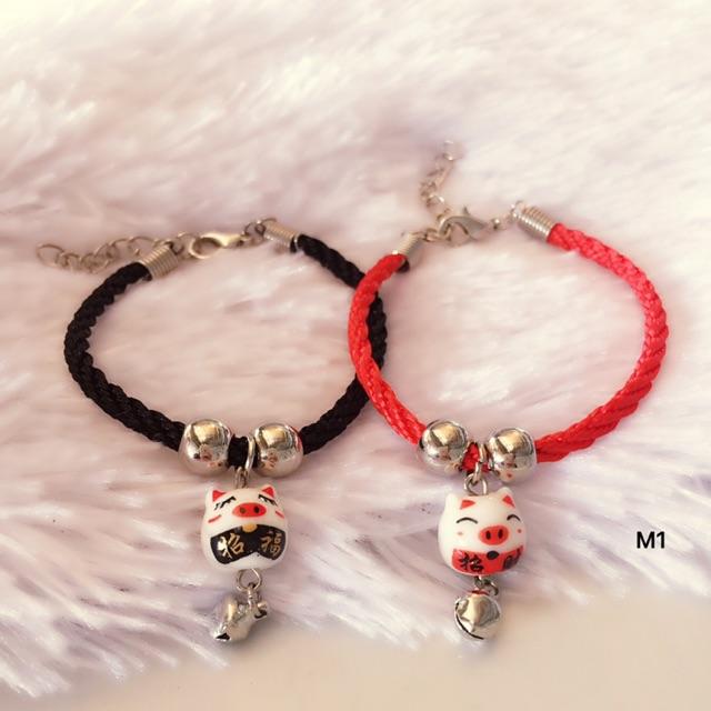 Vòng tay HandMade heo gốm sứ