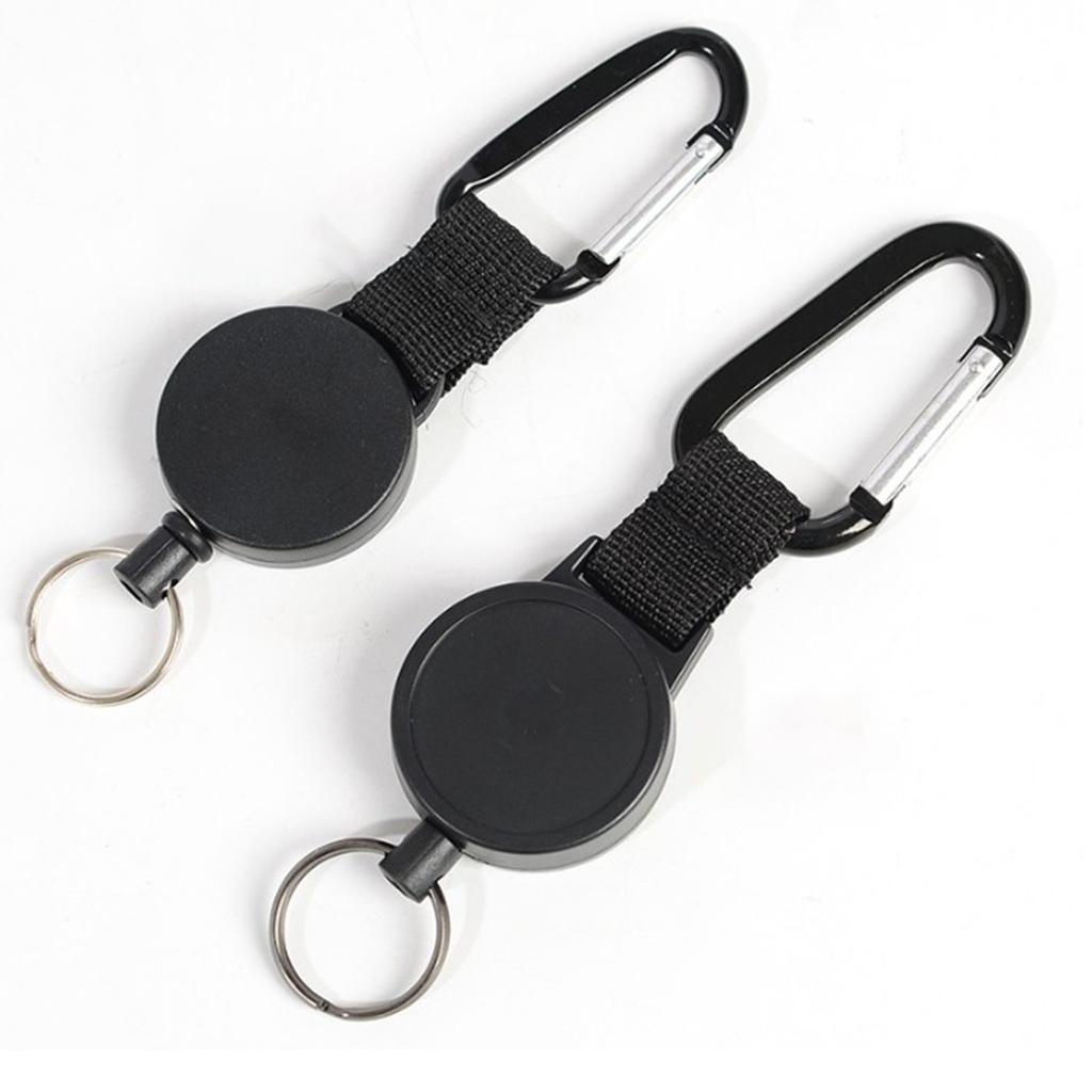 Heavy Duty Retractable Key Holder Carabiner Quick Release & Telescopic Rope