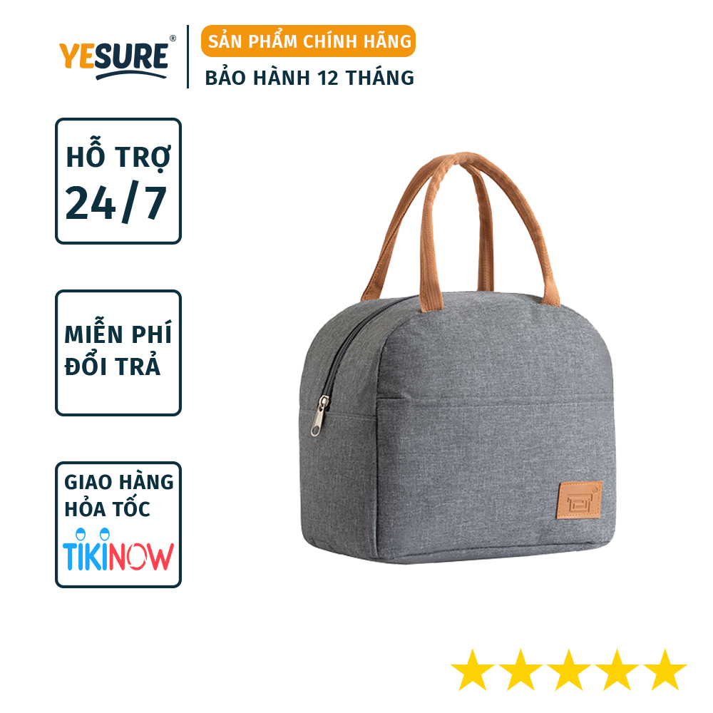 Túi Giữ Nhiệt Đựng Hộp Cơm Văn Phòng Có Quai Sách Chống Thấm YESURE S1G2 Cổ Điển Sang Trọng - Hàng Chính Hãng