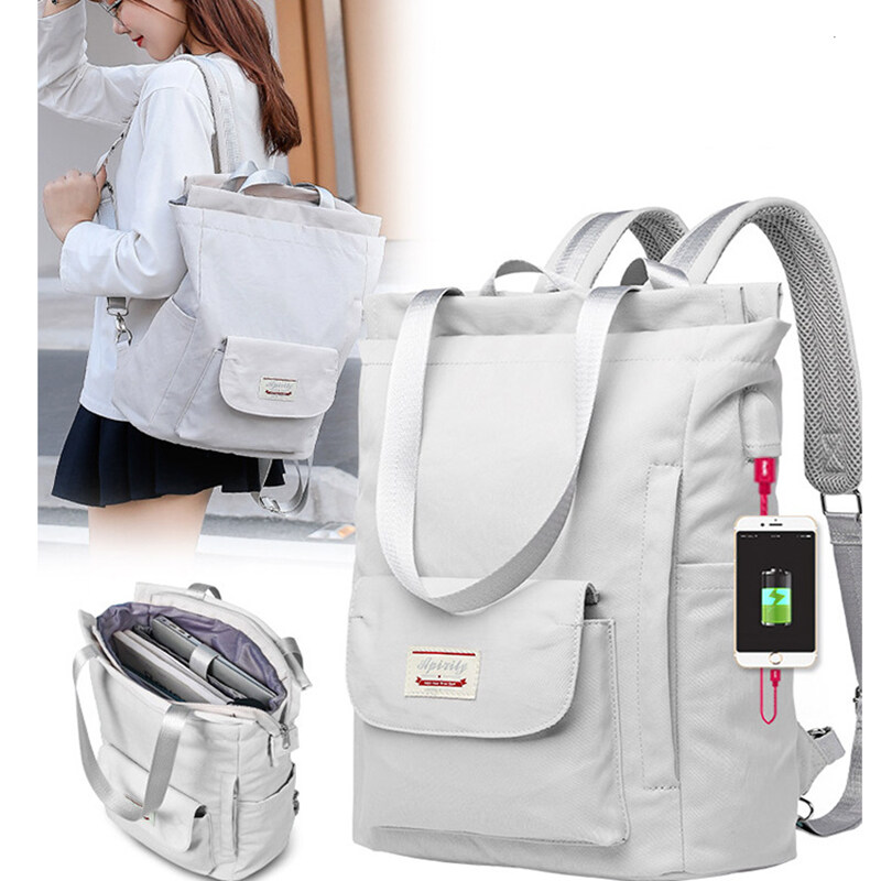 Túi Balo Nữ Thời Trang canvas oxford Waterproof Stylish Laptop Backpack