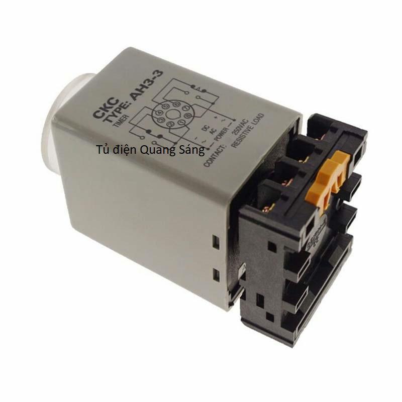 Rơ le thời gian CKC AH3-3 Tặng kèm đế 8 chân